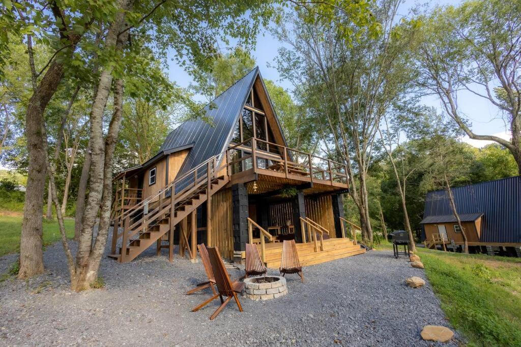 Valhalla Cabins Aframes With Hot Tubs & Sauna Cosby エクステリア 写真